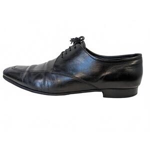 Prada 2617 Men Derby Shoes Italy Leather Dress Black US 11